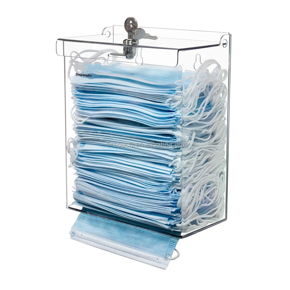 Clear Acrylic Dental Bib Dispenser Acrylic Lap Cloth Holder Wall Mount
