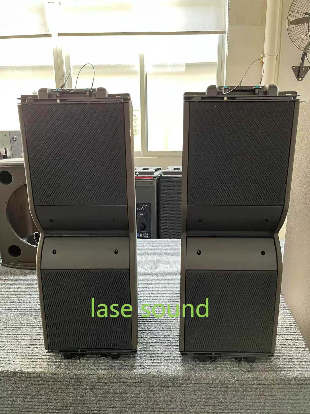 Professional H10 Audio Video Sound System Double 10-inch 1200W Active/Passive Line Array Speakers Wooden Material Enhanced Sound