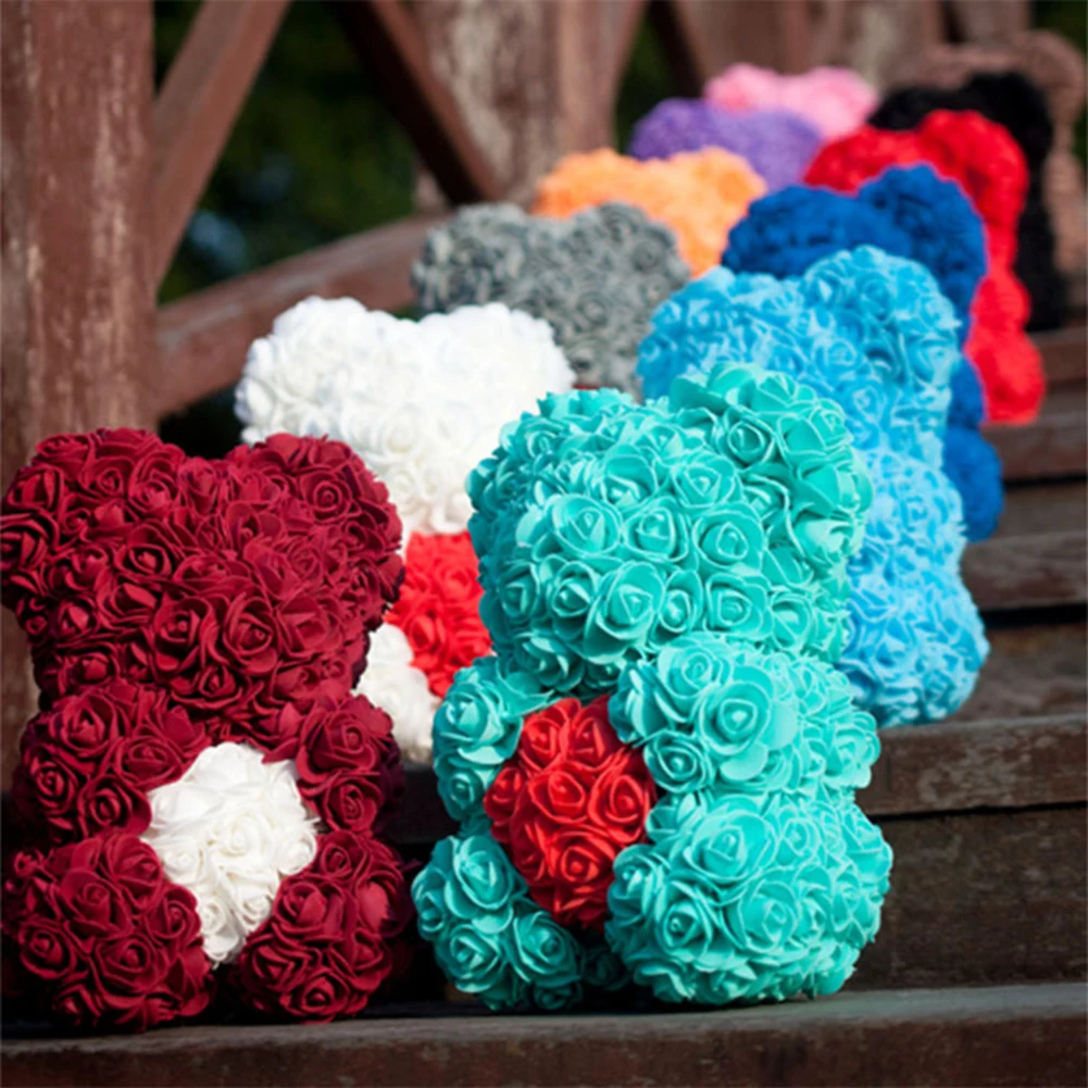 Foam Polystyrene Styrofoam Teddy Bear Valentines Day Rose Teddy Bear 25 cm  Small Foam Teddy Bear