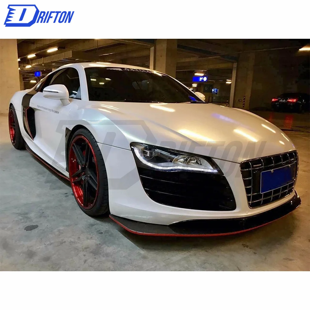 Drifton LB Style Carbon Fiber Front Lip for Audi R8 Kit