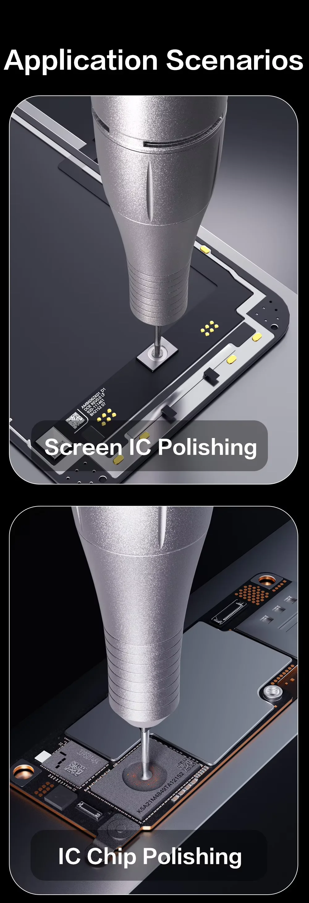 I2C G35/G35Pro Anti-Shake Wireless Grinding Pen Type-C Fast Charging Lightweight Portable for Phone Repair Polishing