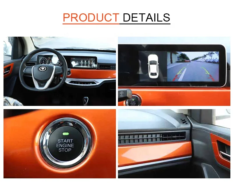 JINPENG Новое поступление низкоскоростные автомобильные электромобили с малым кузовом EEC Электромобиль 72 В 100% Электрический задний 155/65 для вождения R13