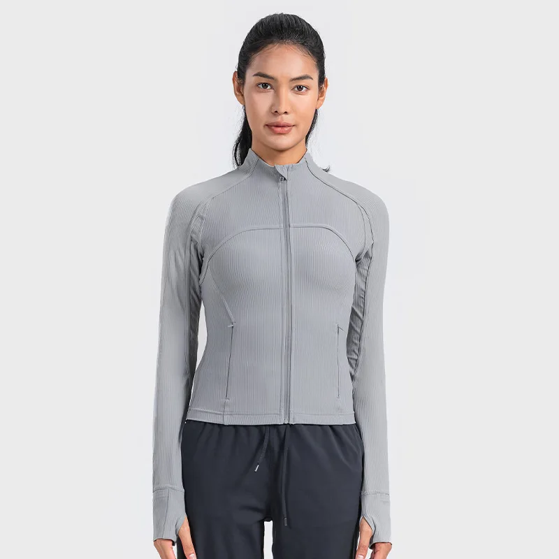 for Nine Quarter Sleeve Waist-Control Slimming Breathable Fitness Yoga Sports Jacket Wom detail