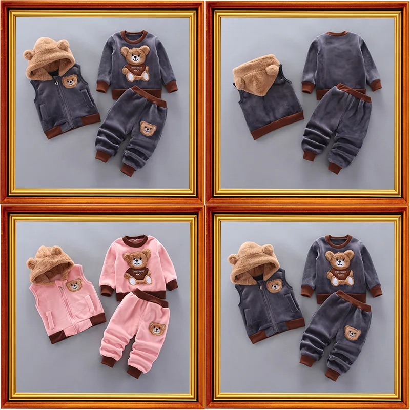 Children Designer Clothes Toddlers Cloth Kids Garments 3pcs Set Baby Boy Dress Clothes Boys