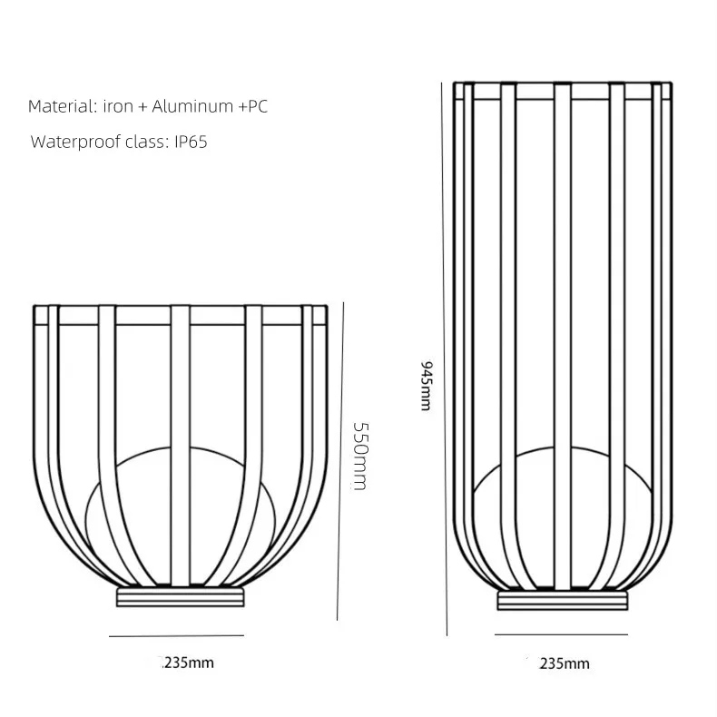 Modern Garden Solar Ball Lamp Rgb Floor Lamp Display Frame For Lawn