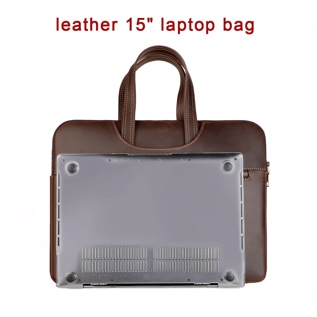 New Design Simple Style Genuine Leather Business Bag Brief Case Full Grain Cow Crazy Horse Leather Laptop Briefcase Bag