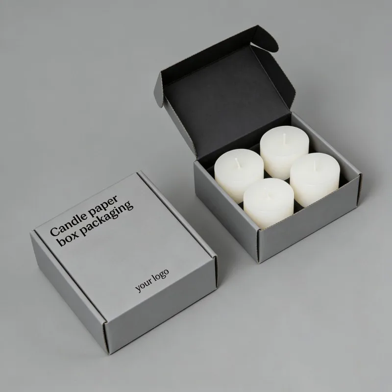 Scatola personalizzata biodegradabile ed economica per spedizione postale, scatola di alta qualità in carta per candele e lattine per tè, scatola per confezionare regali aromaterapeutici