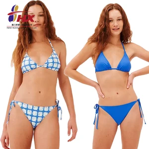 Hot Sexy Bandeau Bikini Thong Swimsuits Feminine Ruched Bikini Set Two Piece Solid Bathing Suits Women Swimwear