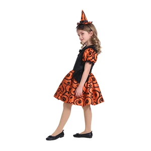Manufacturer Direct Girls Witch Costume Vibrant Factory Custom Hot Seller for Themed Event Children Fancy Dress up Outfit