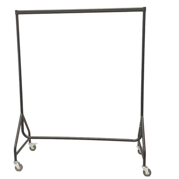 RH-GR-S2 1500*480*1460mm Black Modern Metal Single Bar Cloth Display Rack Economically Priced Simple Handing Rack