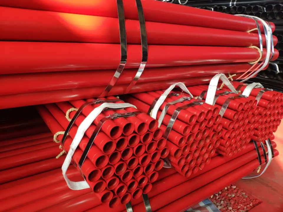 Sprinkler Pipe Grooved End Color Red Ral3000 With FMUL Certification