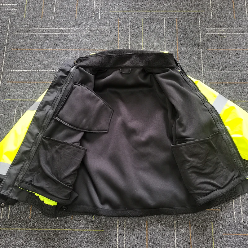 Wholesale Hoodie Workwear 3in1 jacket Tape Fleece-Lined Jacket Reflective Safety Clothing Work Clothes