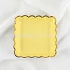 Gold embossed edge-pale pink paper cup-10 pcs