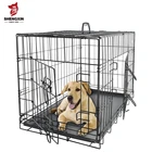 Dog Cage Wholesale Black Metal Pet Dog Crate Durable Outdoor Large Folding Pet Dog Cage