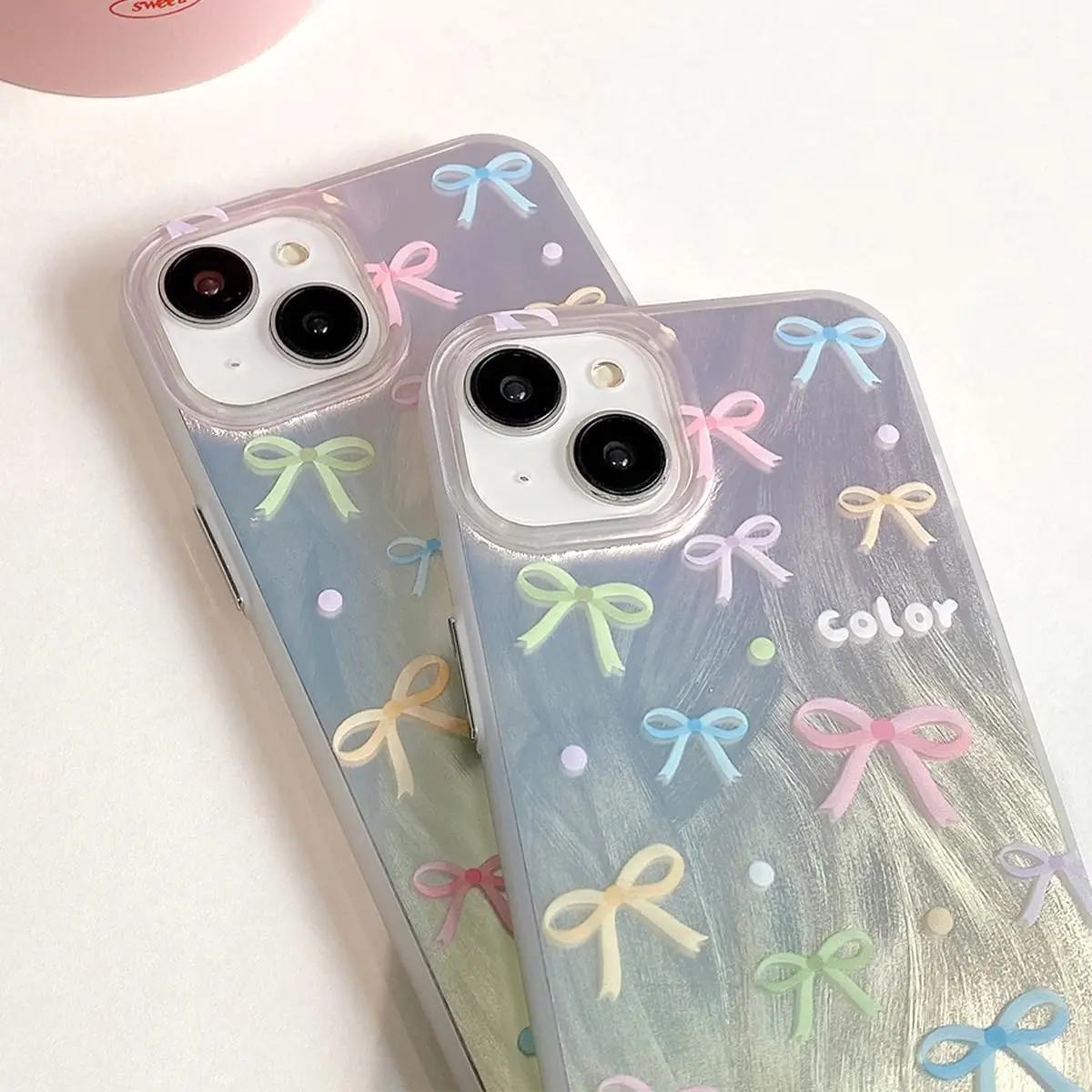 Case for iPhone 16 Pro Plus Cute Bow Phone Case Slim Hard Back Soft Edge Shockproof Girls Women Protective Covers Colorful supplier