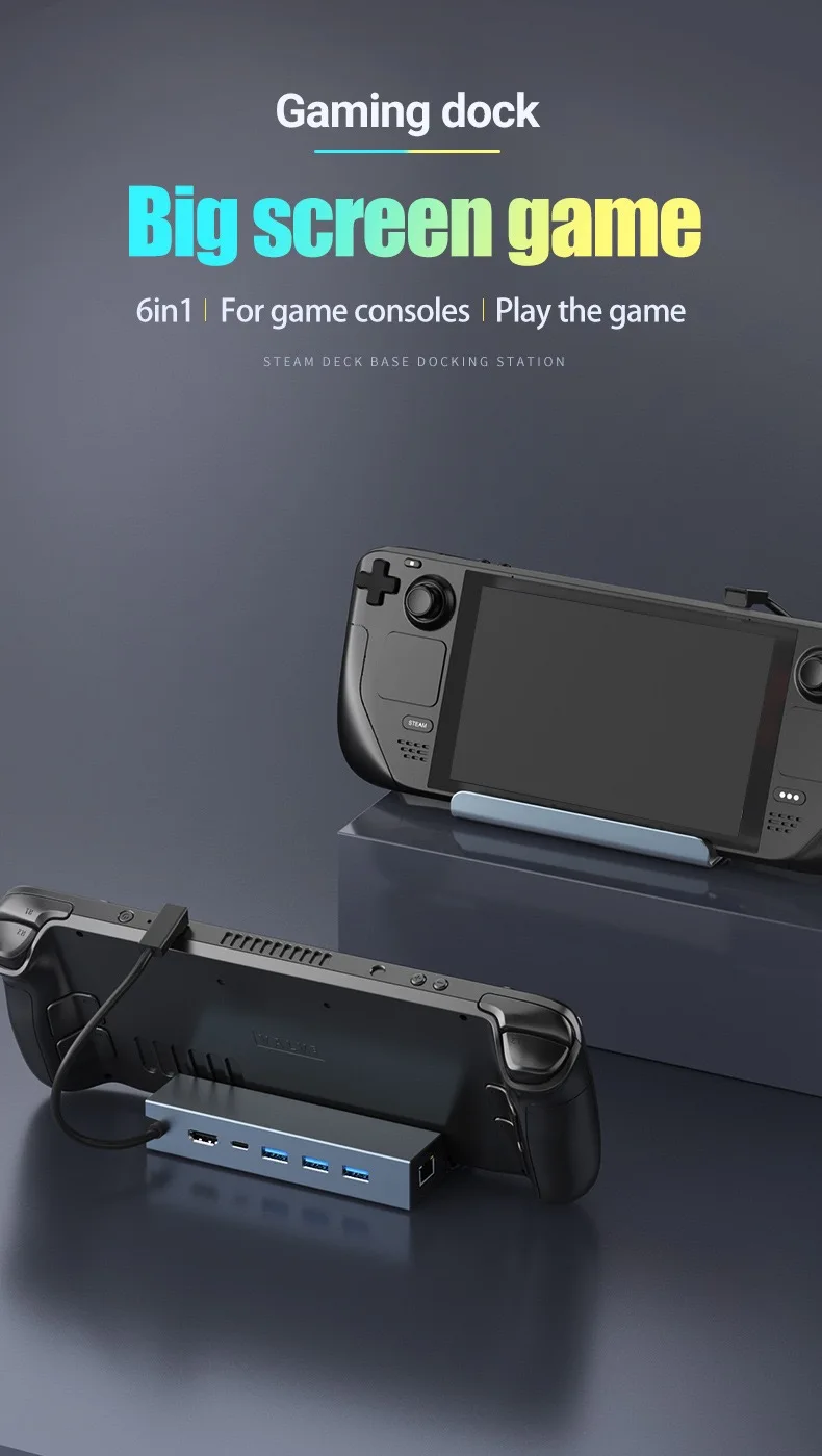 If you are searching for a supplier of a product with perfect quality control and highly competitive prices, which gives you an advantage in expanding your local market, then contact us now!  Competitive suppliers of  6 Ports Usb3.0 Hub for Steam Deck ROG Gaming Docking Station HDMI-4K 60hz PD 100W Docking Docking Station 120 Steam Deck