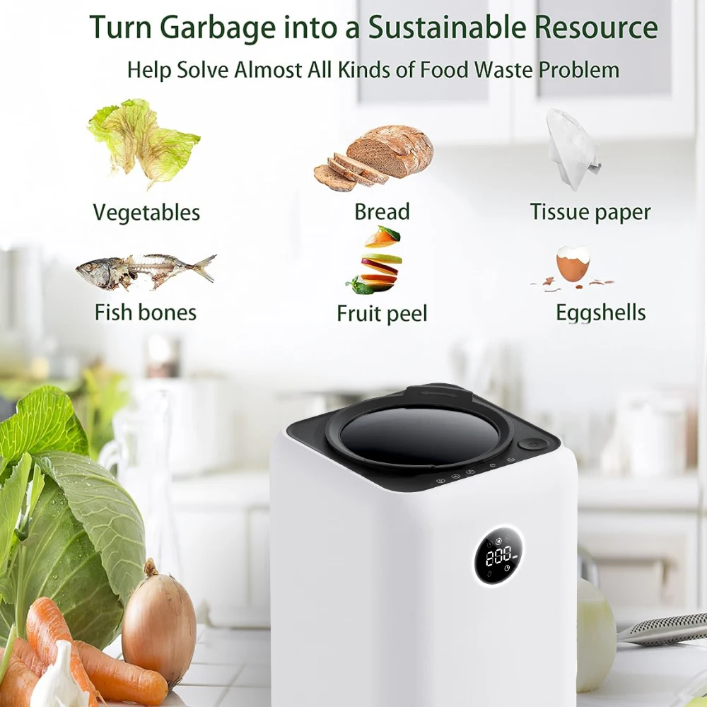 Smart Home Food Waste Grabage Disposal Food Recycler Composting Machine ...