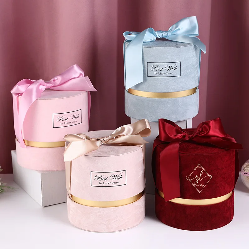 Round 2mm Thick Cardboard Rose Flower Packaging Boxes Foil UV Printing Industrial Use Photo Frame Gift Giving Stock Items Lids