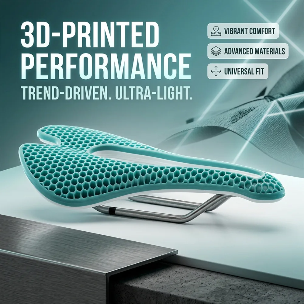 3D Honeycomb Breathable Foam Bike Saddle Shock Absorbing Soft Seat Multi Colors Available Bicycle Saddle
