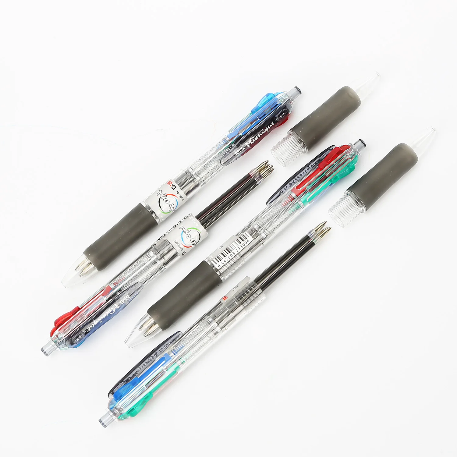 Ручка шариковая M & G 4 цвета в 1, 0,7 мм, черная, синяя, красная, зеленая