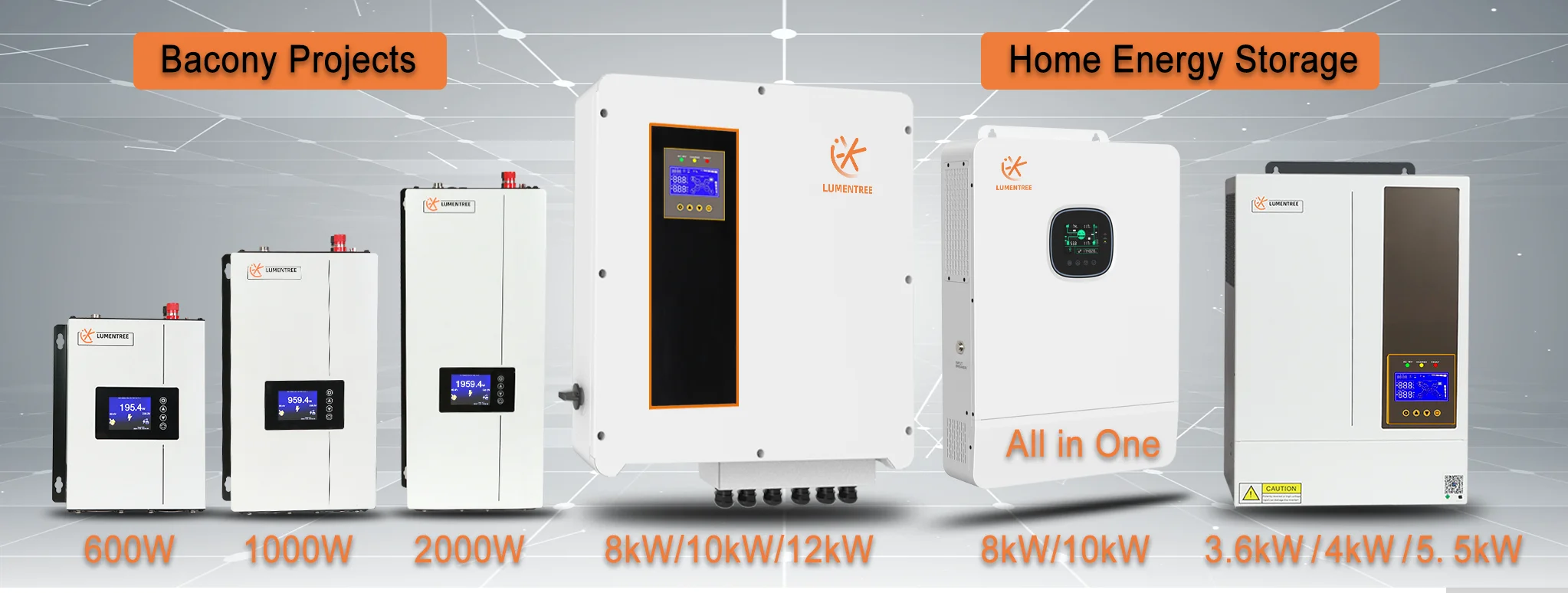 Lumentree On Grid Solar Inverter 600w 1kw 2kw Dc 2590v Limiter Sensor