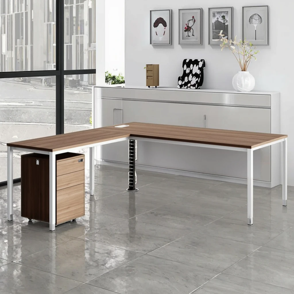 Manager Desk Standard Mobile Pedestal Combination Adjustable Keyboard Tray Office Workstation 6