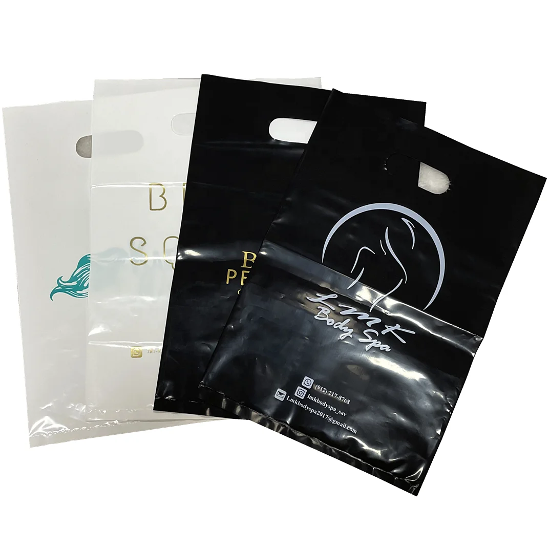 100 шт. заводское количество Пользовательский логотип печать бутик косметические товары личной гигиены упаковка полиэтиленовый пакет