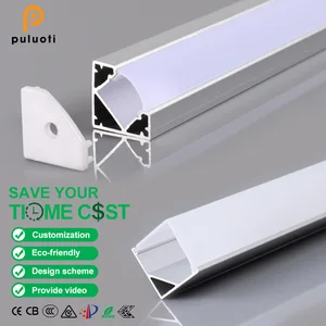 360° Light Linear COB Light High Transparency Aluminum Profile Square Pattern Recessed Angle Ceiling Light with Aluminum Alloy