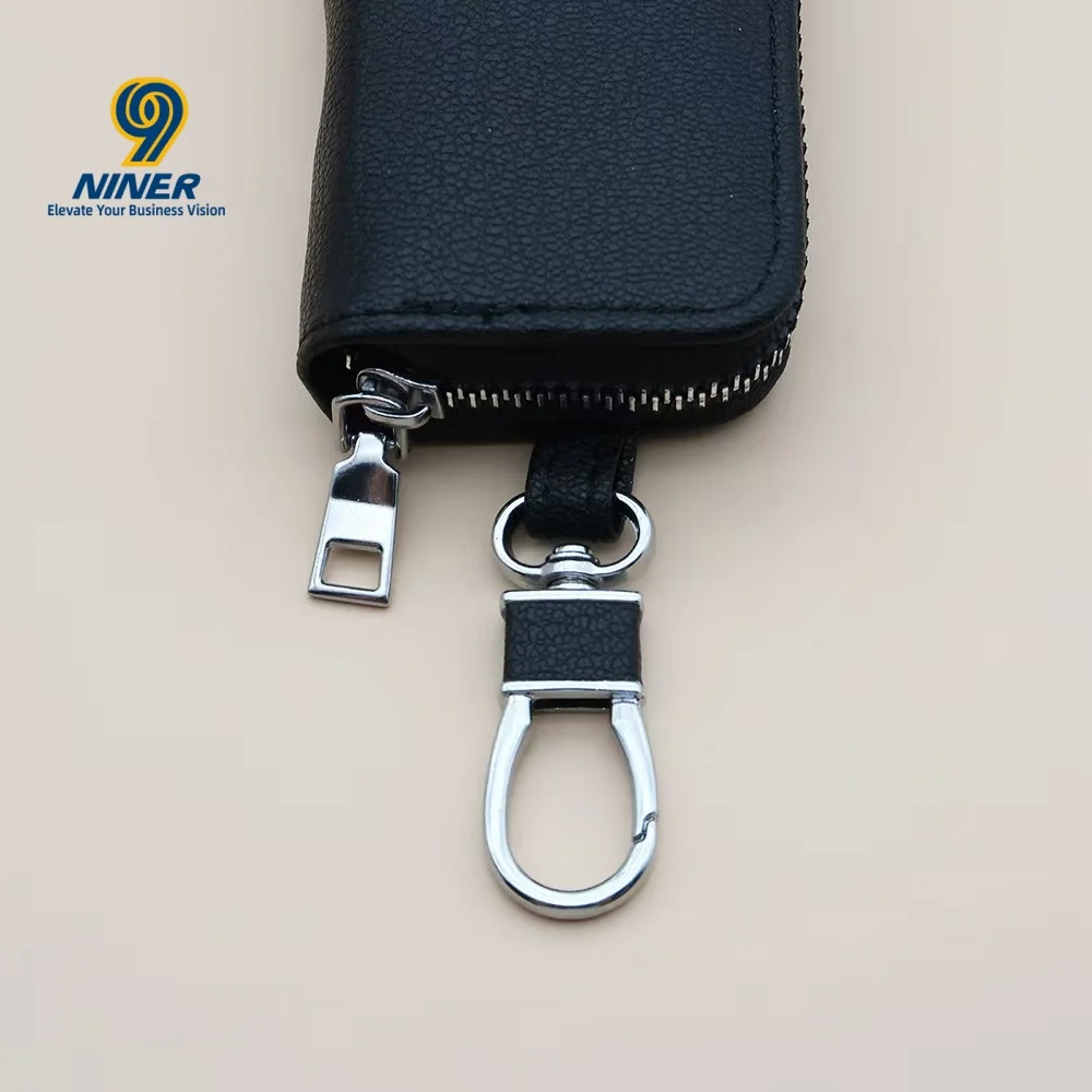 Lead alloy leather car key buckle, business key bag, metal key buckle wholesale, customizable corporate logo preview 5
