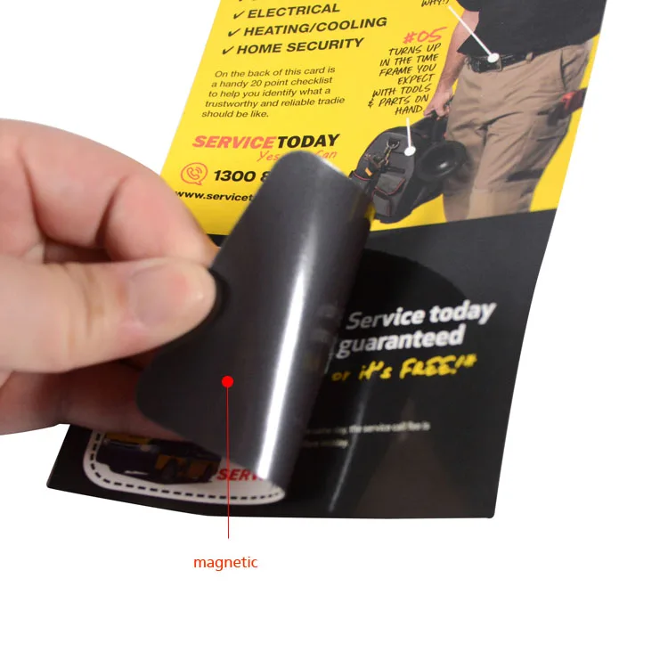 Custom Magnet Manufacturer Plumbing Promotional Advertising Magnetic Business Card Flat Paper Fridge Magnet