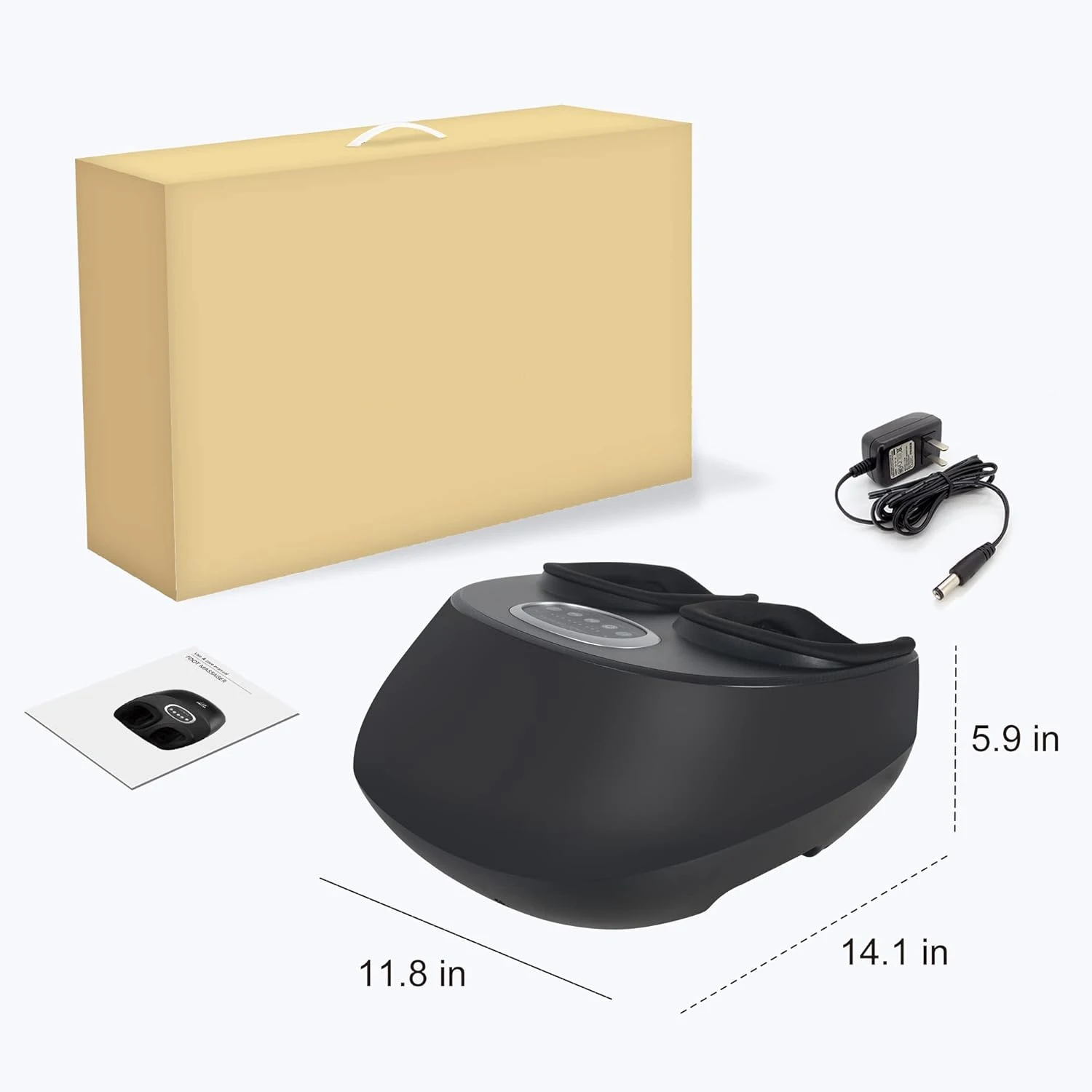 2022 Mini Electric Vital Care Air Bag Foot Massager New Deep Kneading Air Compression Heat Therapy Rolling Battery Operated