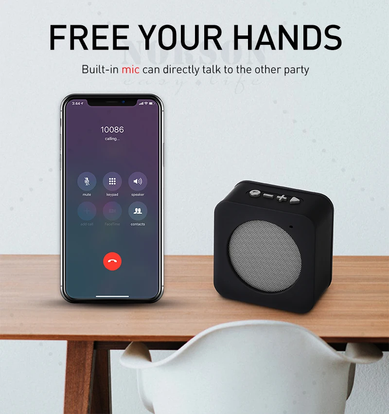 Custom Logo Cheap Cube Hand Free Speker Woofer Outdoor Portable Active caixa de som Bluetooth Speaker - ANKUX.COM