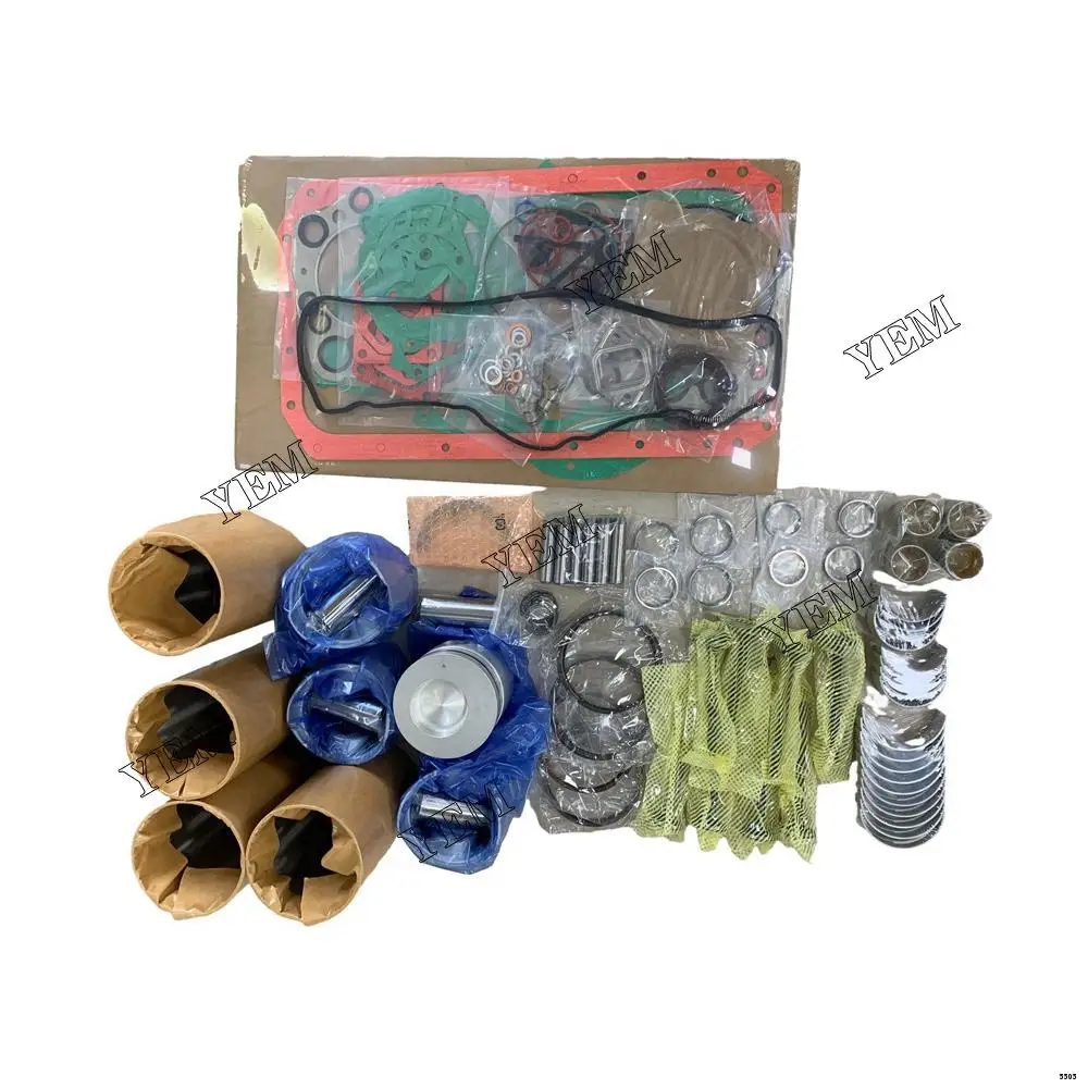 Overhaul Kit With Piston Rings Liner Bearing Valves Full Gasket Set Fit for Mitsubishi 4D32