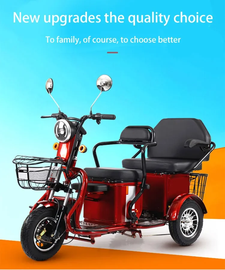 800w 1000w Electric Tricycles 3 Wheel Electric Cargo Bike Household