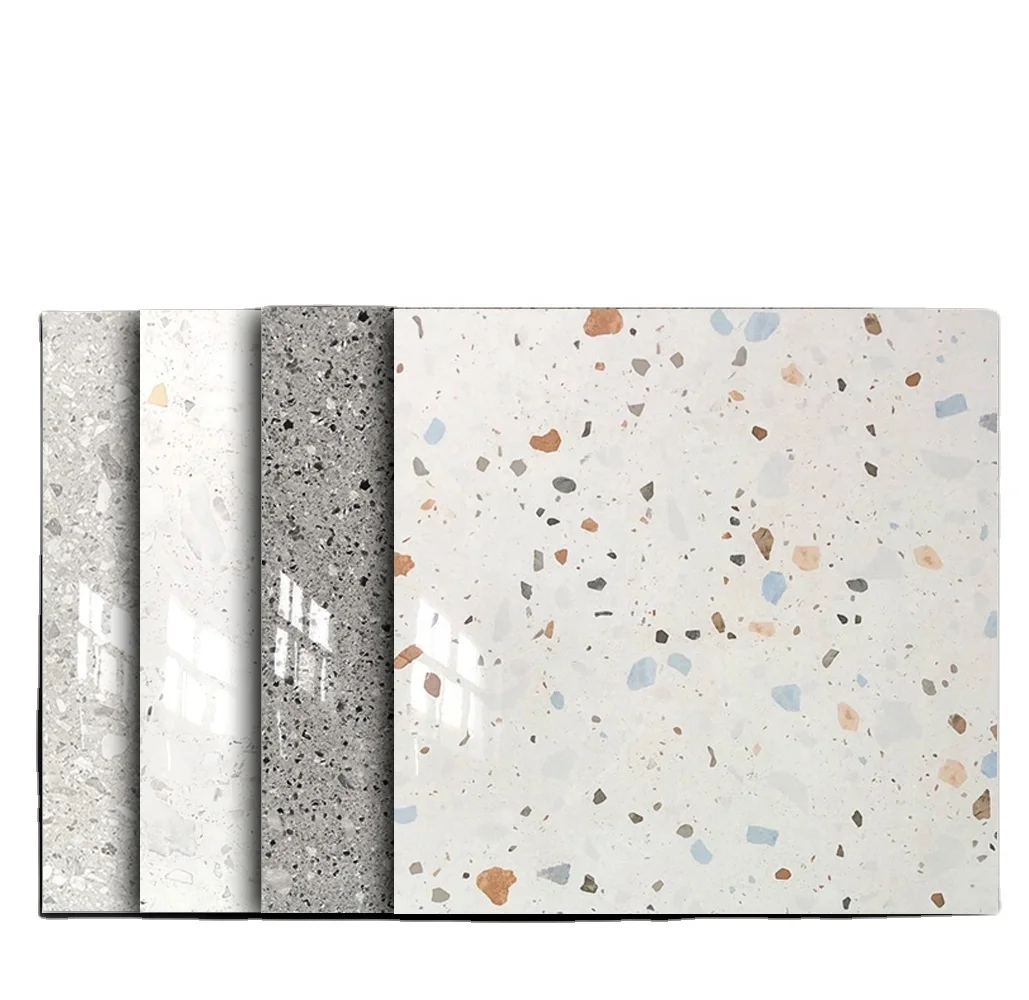 Bright Polish Color Terrazzo Floor Tiles 800x800 Nonslip Floor Tiles For Restaurant Clothing