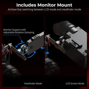 For SmallRig 4571 Metal Cage Kit for Sony BURANO Includes Monitor Mount Top Handle Tripods Handheld Shoulder Shooting detail image