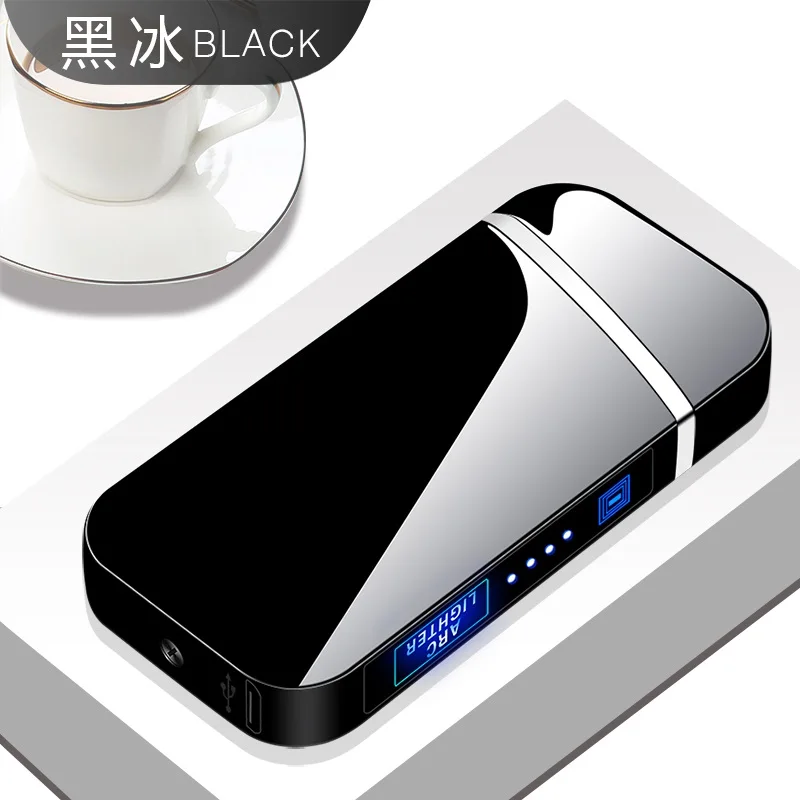 JOFI custom thin rechargeable encendedor usb charged charging led touch sensor induction fingerprint