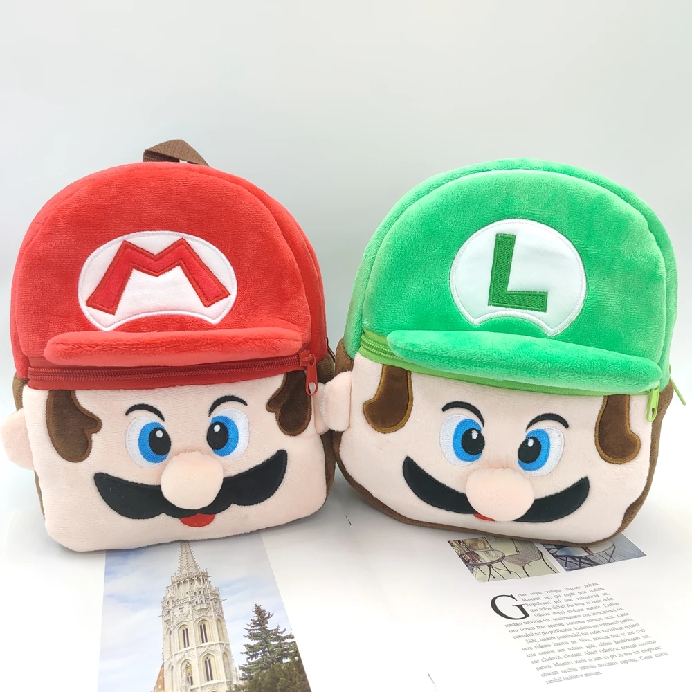 Wholesale Kid Mario Plush Cartoon Backpack Stuffed School Super Mario ...