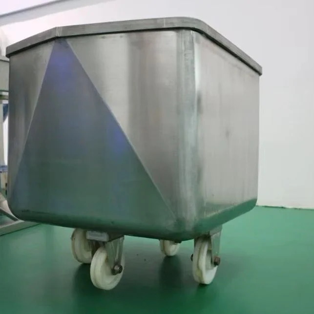 Hygienic and durable stainless steel meat transport truck for slaughterhouses and industrial food production