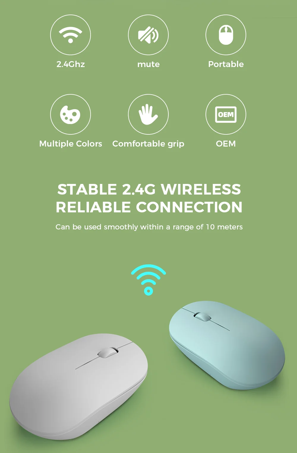 8001200dpi Black Righthand 2.4g Wifi Optical Usb Computer Laptop