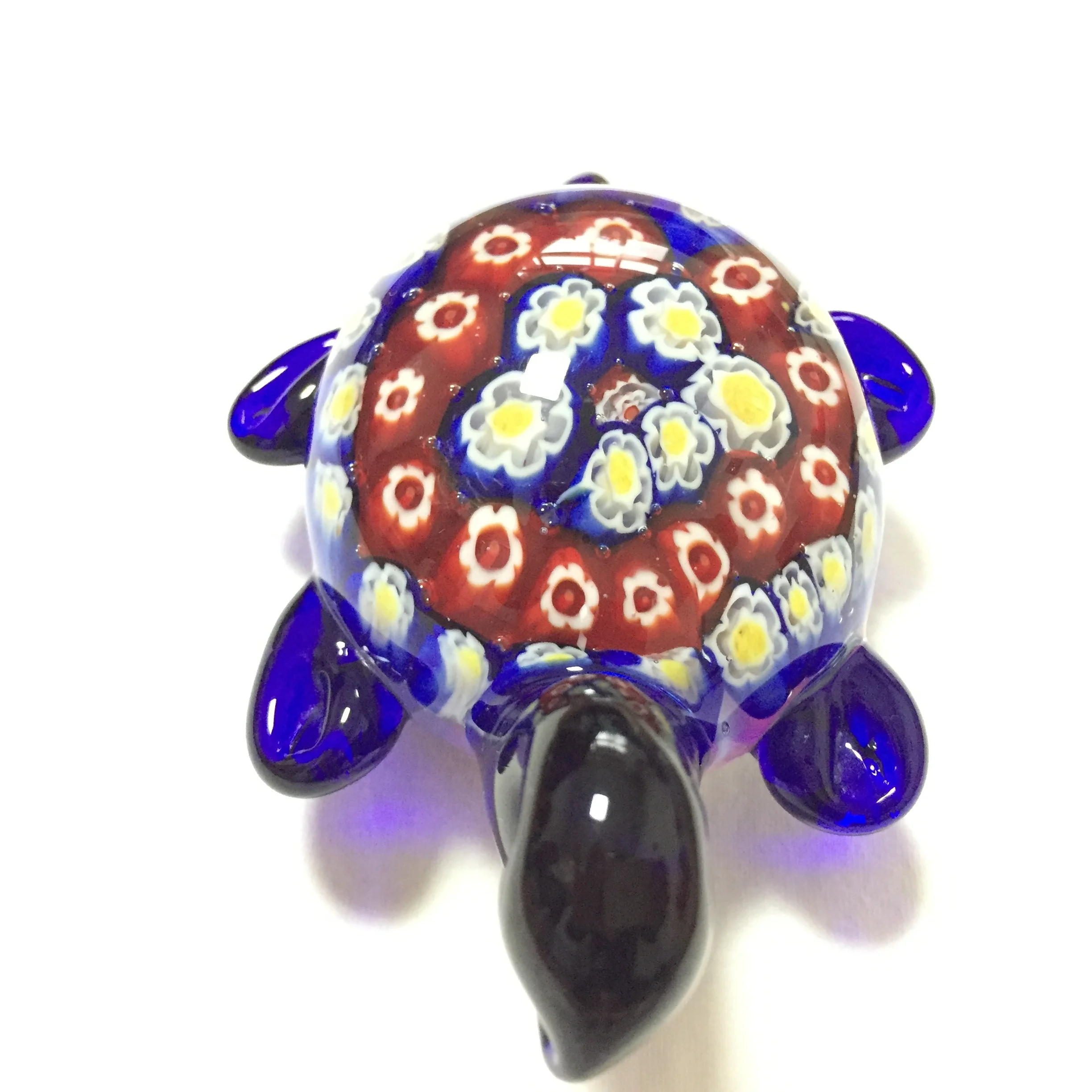 Hot Sale Customized Multicolored Art Glass Turtle Blown Technique for Christmas Decorations