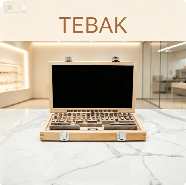 TEBAK High Speed Steel Precision Gauge Block Set, Standard Length Measurement Reference Gauge Blocks for Calipers
