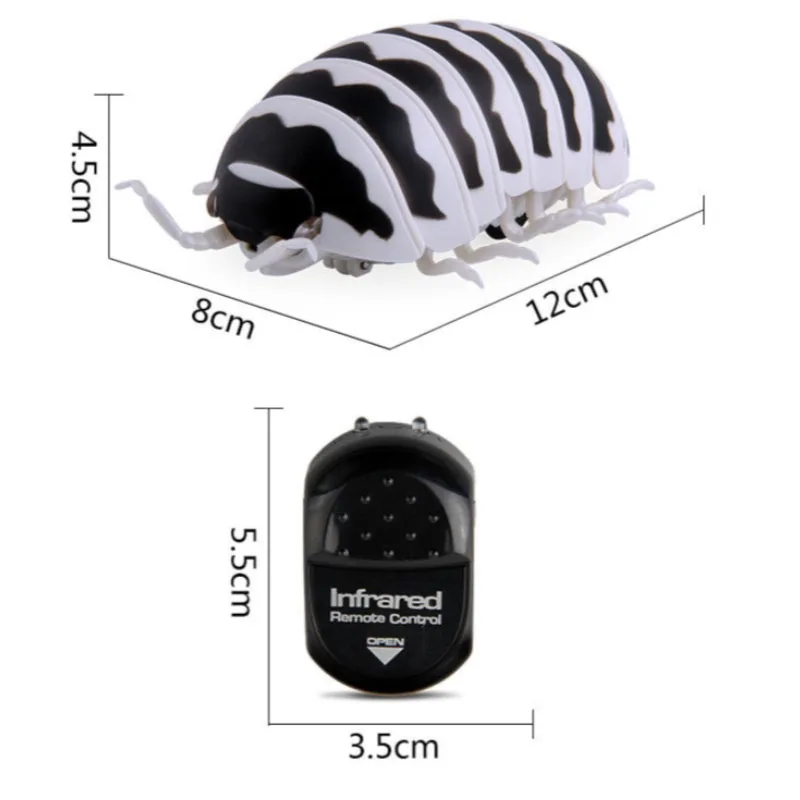 Factory OEM Tricky Creative Simulation Animal Model Lifelike RC Toys Insect Bug Pillbug Worm Electric Gadget Pranks