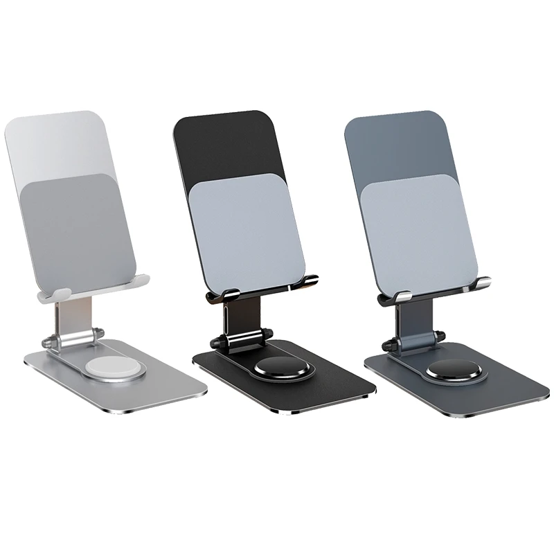 Portable Adjustable Foldable Tablet Stand Holder 360 Rotation Carbon Steel Material Cheap Price Home Indoor Use Phone PC Holder