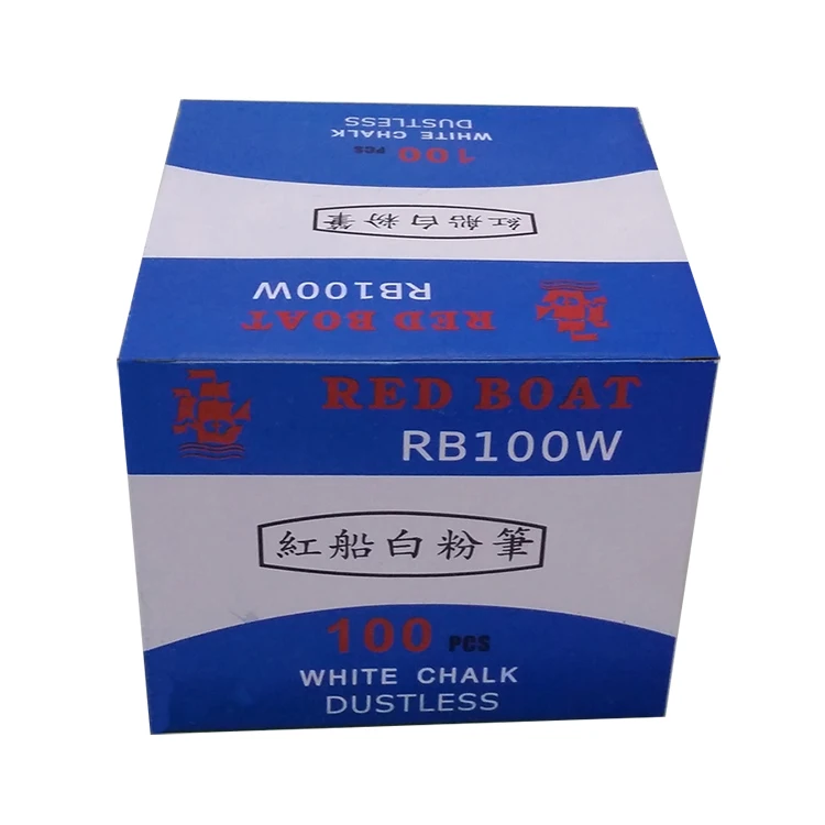 Прямая поставка с завода, цветная коробка, высококачественный нетоксичный белый меловой карандаш без пыли