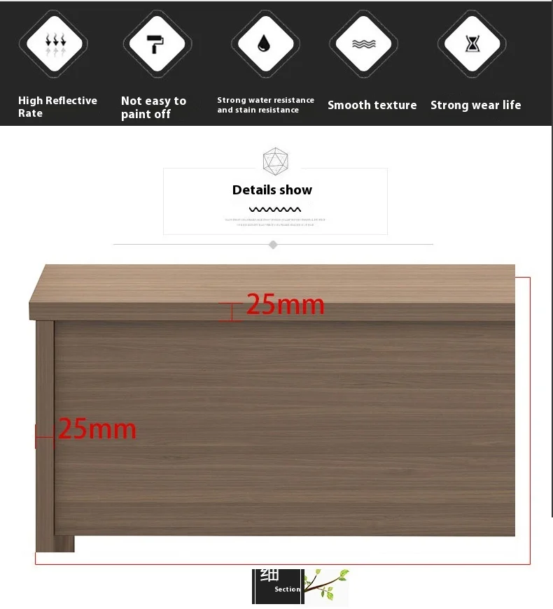 Modern Design Training Table and Chair Set Long Wooden Panel Negotiation Table for Employee Training Office Furniture