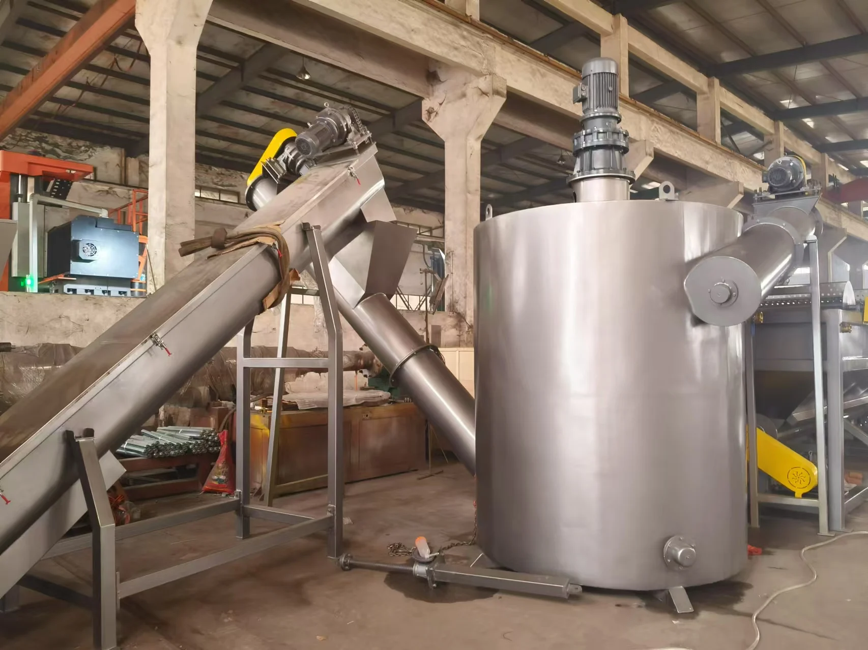 Fosita Automatic LDPE Plastic Film Recycling Machine Big PE Film Liner with Dewatering Equipment and Core Motor Component