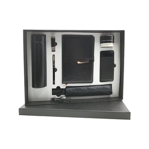 Custom Business Gift Set for Summits Graduations Notebook Pen Thermos Flask Power Bank Bluetooth Speaker U Disk All Promotional