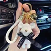 Trendy knitted bear-white resin version