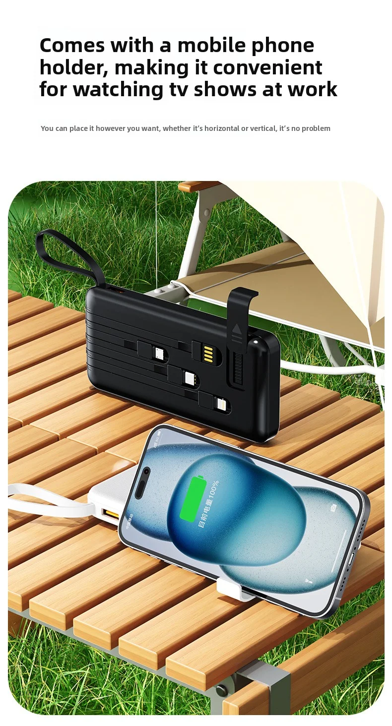 全新海外PD20W超快速充电电源组发光二极管屏幕四内置充电电缆不同微型USB DC OEM